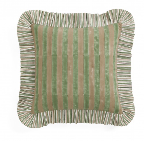  ENSEMBLE NO 1 Kissen Velvert Stripes Green