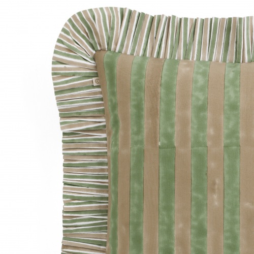  ENSEMBLE NO 1 Kissen Velvert Stripes Green