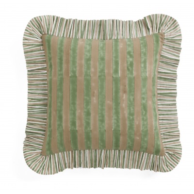 ENSEMBLE NO 1 Kissen Velvert Stripes Green